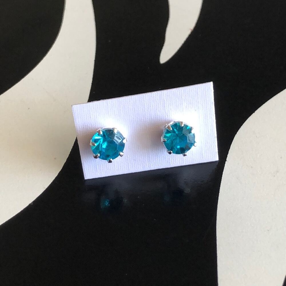 4 for $20 Light Blue and Silver Stud Earrings